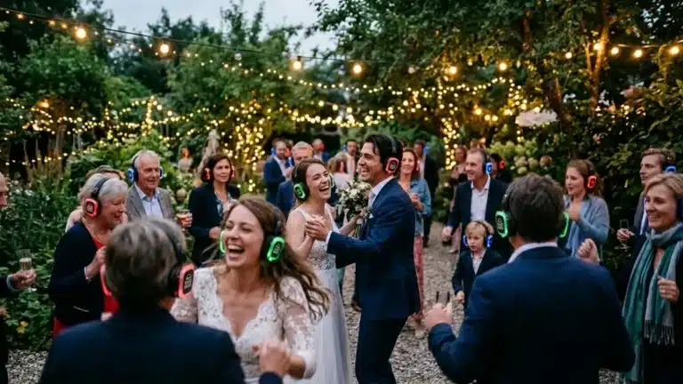 Silent disco op je bruiloft: zo feest je door na de eindtijd